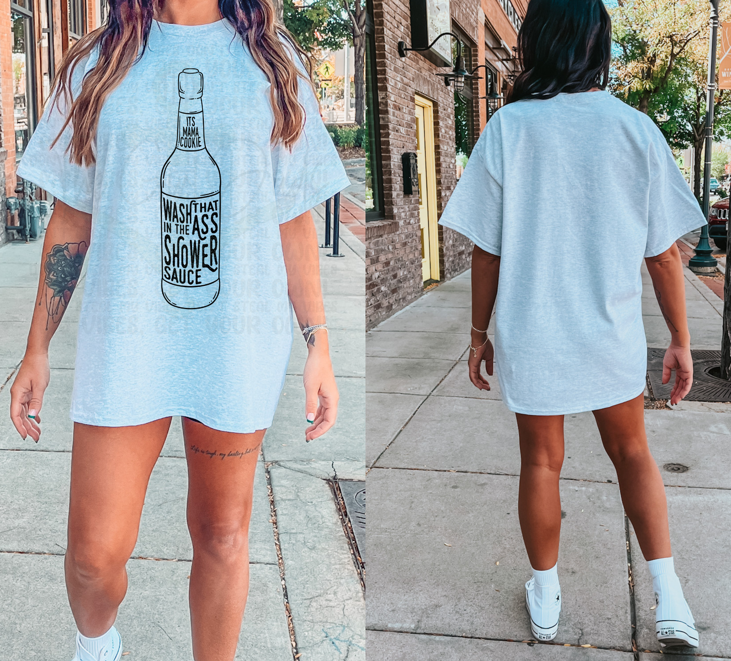 Wash That Ass In The Shower Sauce Front & Back Top Design