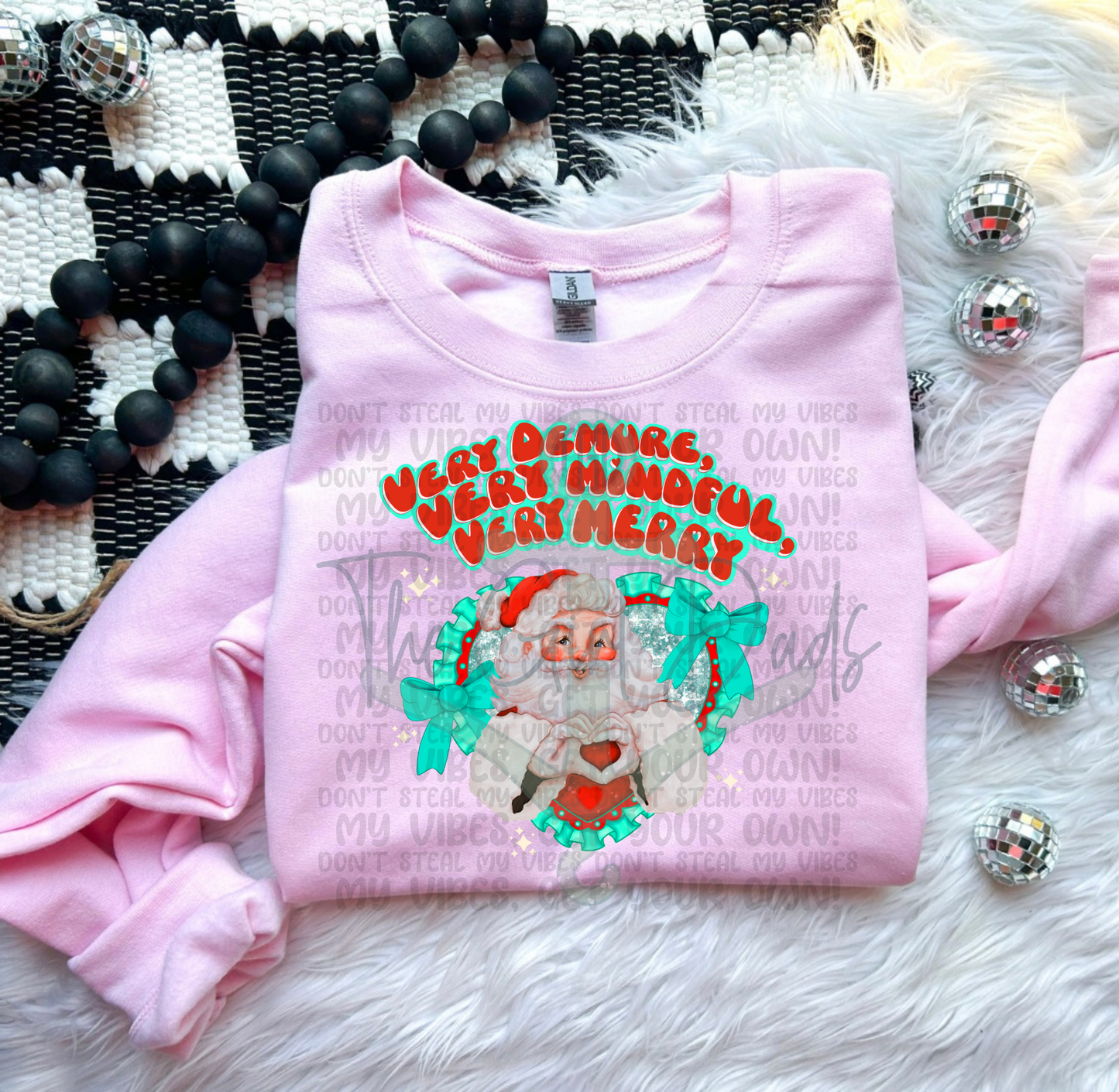 Very Demure, Very Mindful, Very Merry Top Design