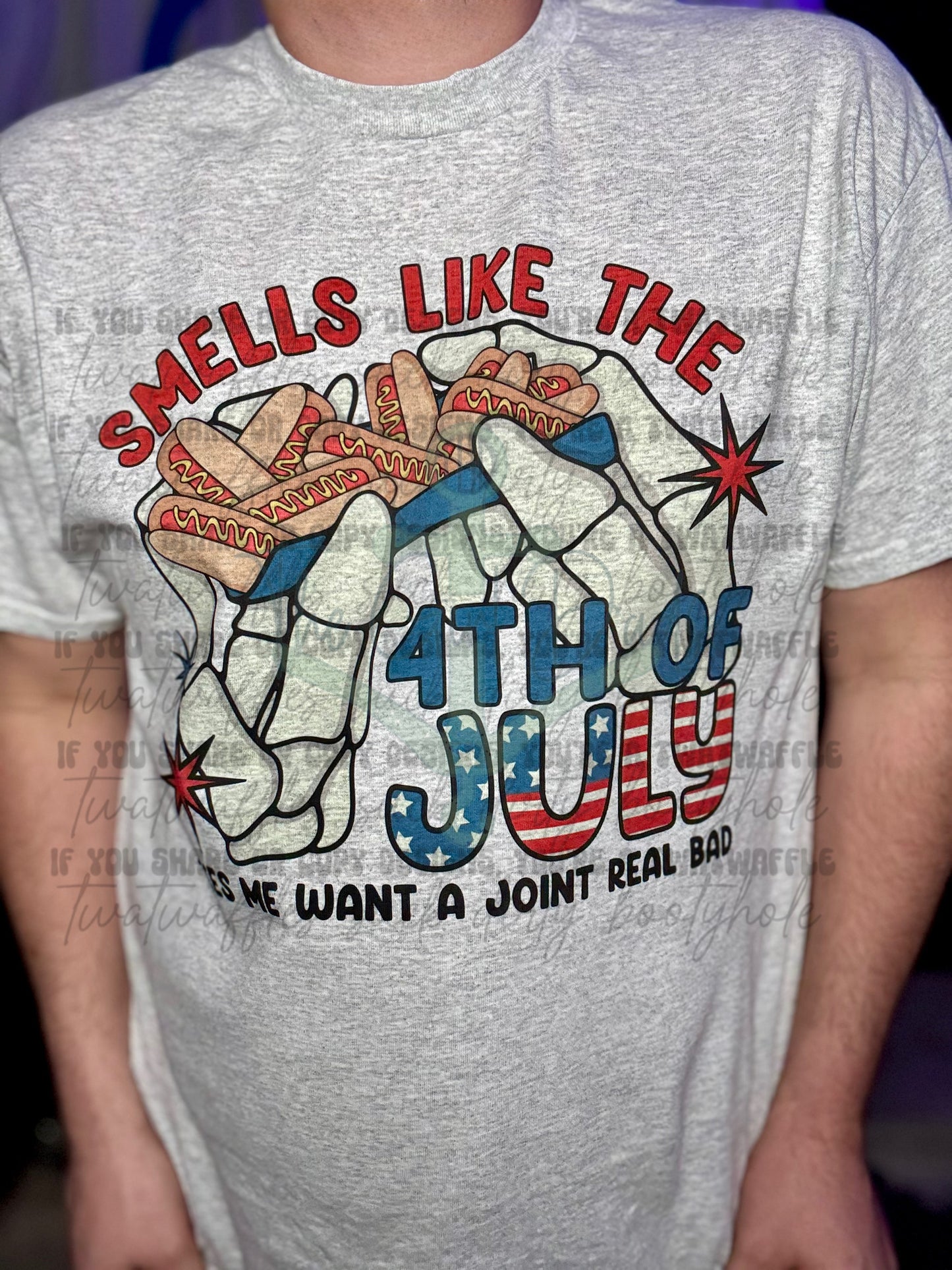 Smells Like The 4th Of July Rolling Up Top Design