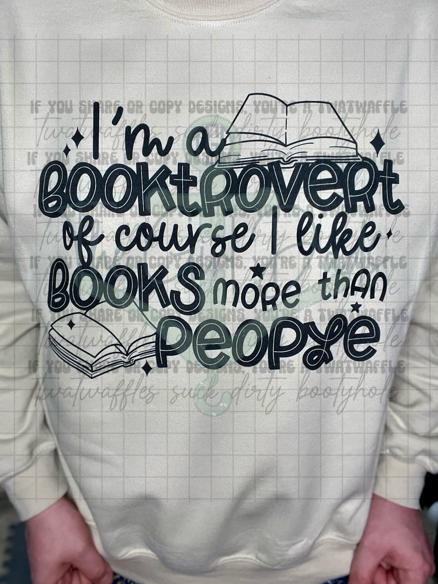 I'm A Booktrovert Top Design