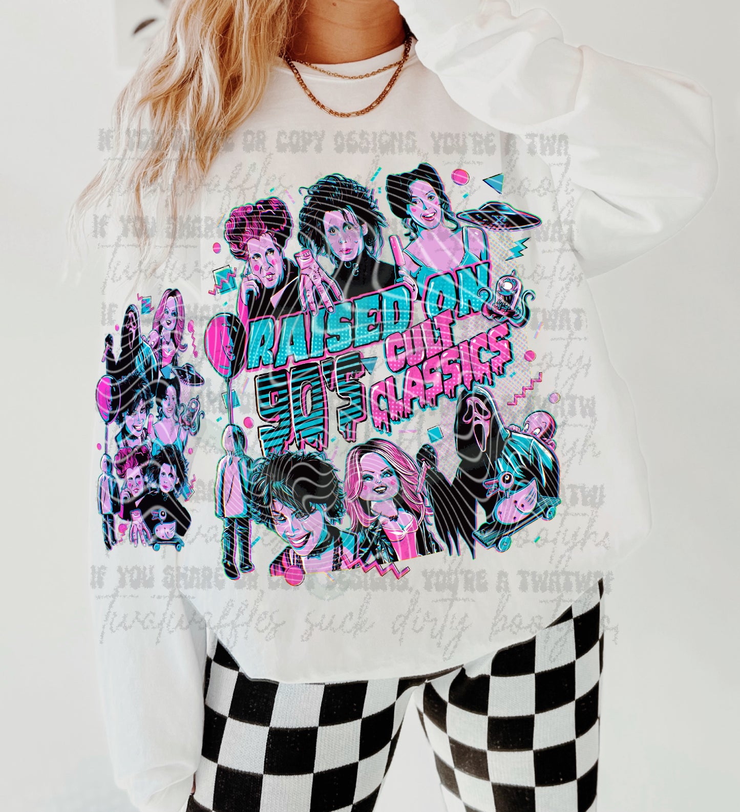 Raised On 90's Cult Classics Top Design