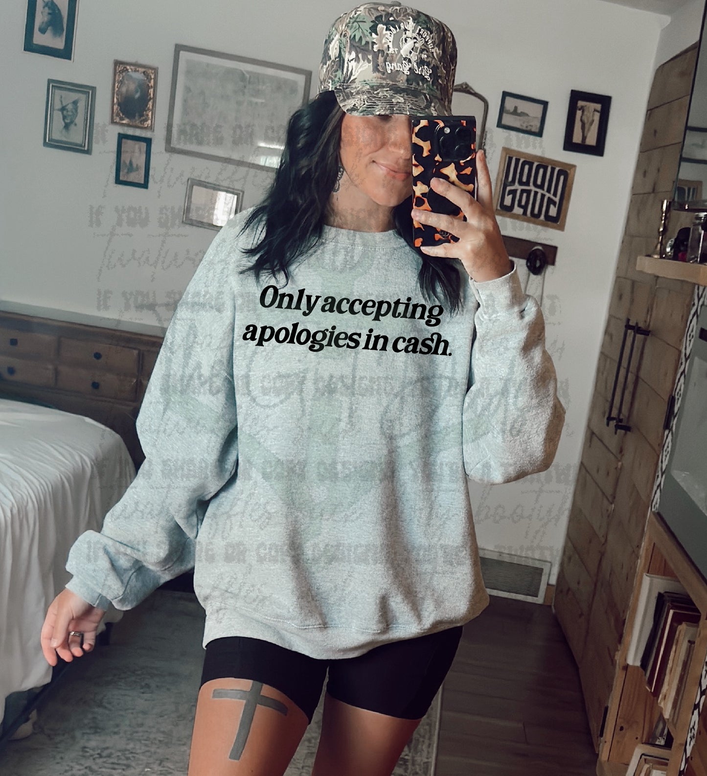 Only Accepting Apologies In Cash Top Design