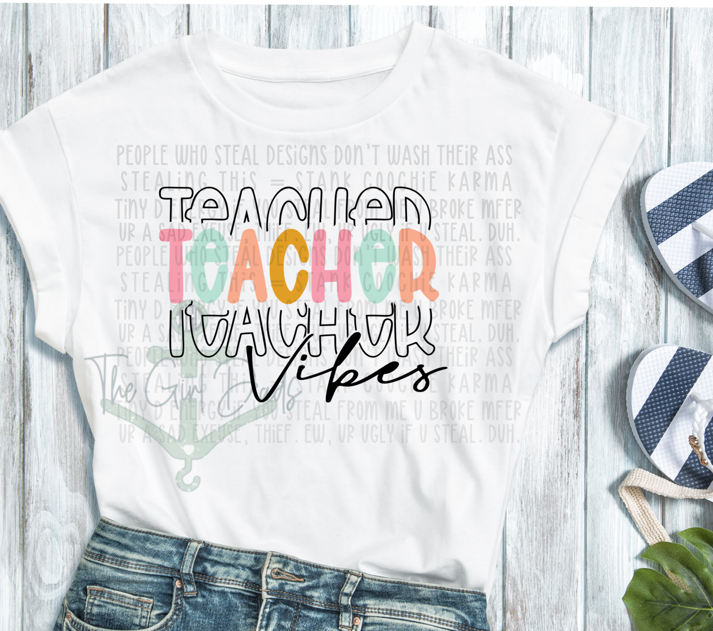 Teacher Vibes Top Design