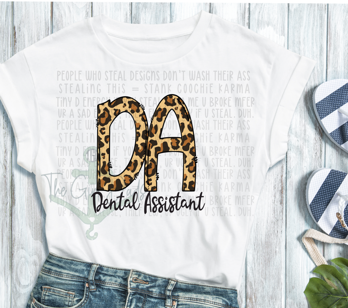 Dental Assistant Leopard Top Design
