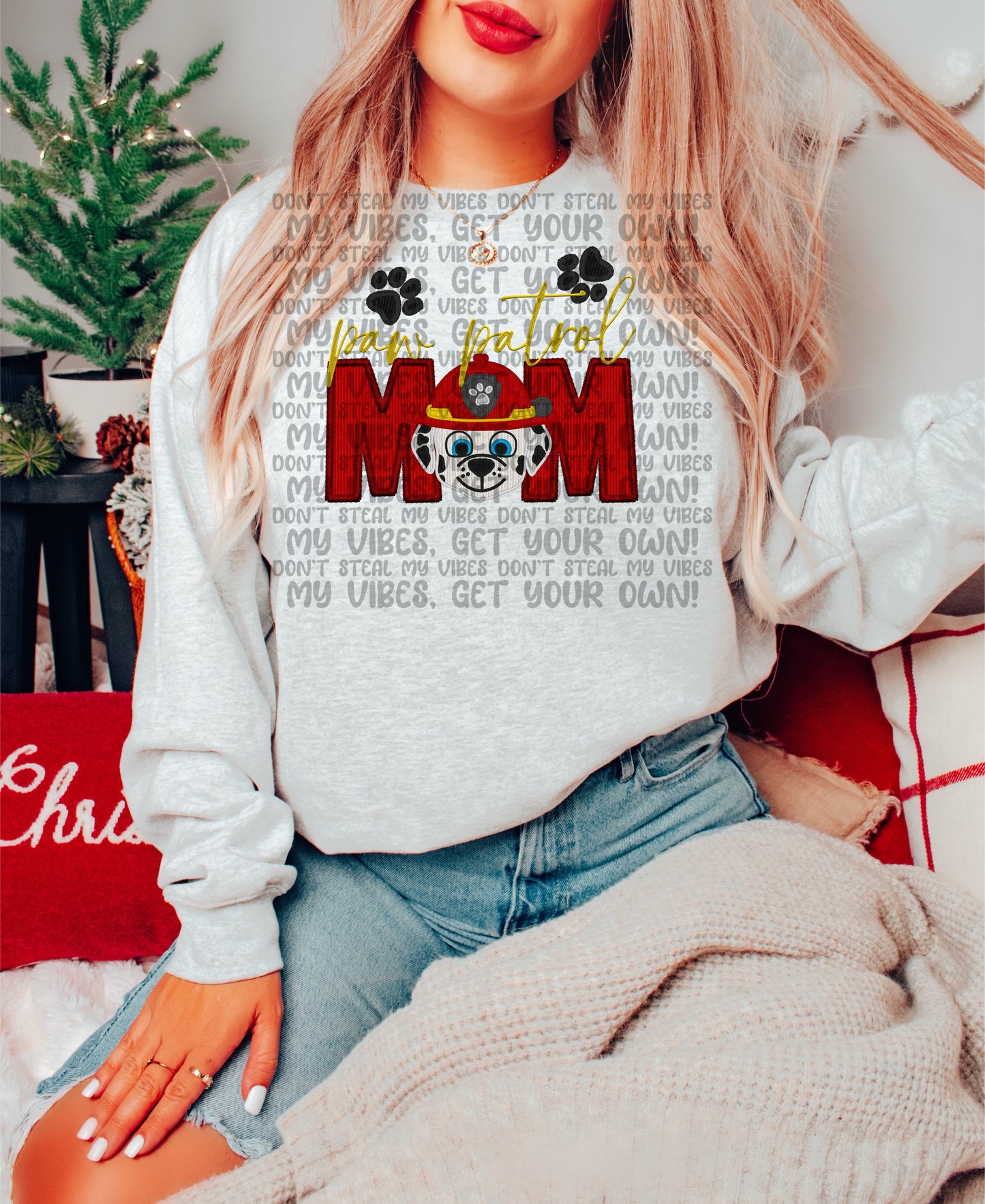 Patrol Mom Red Top Design