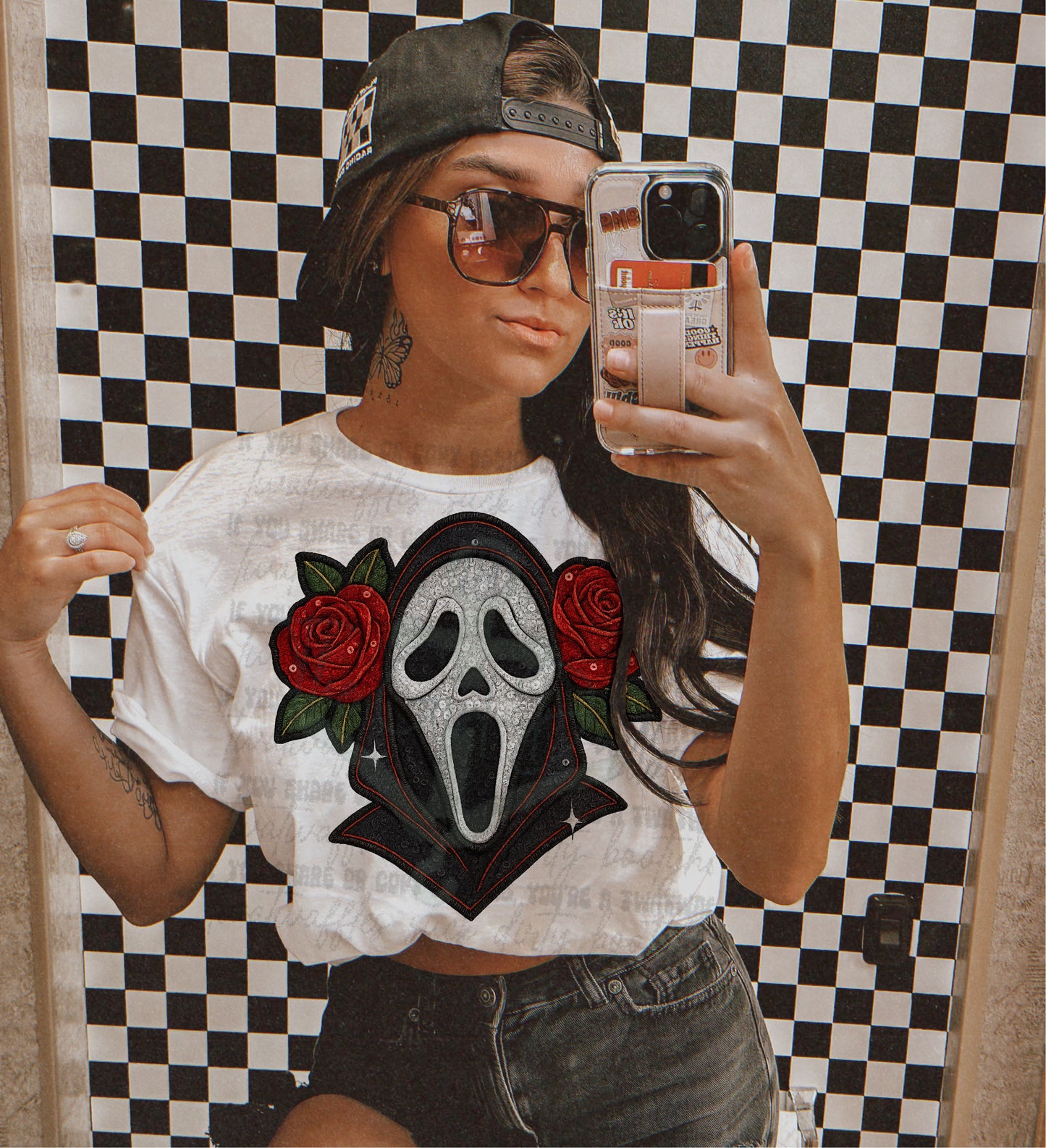 Ghost Faux Sequin Top Design