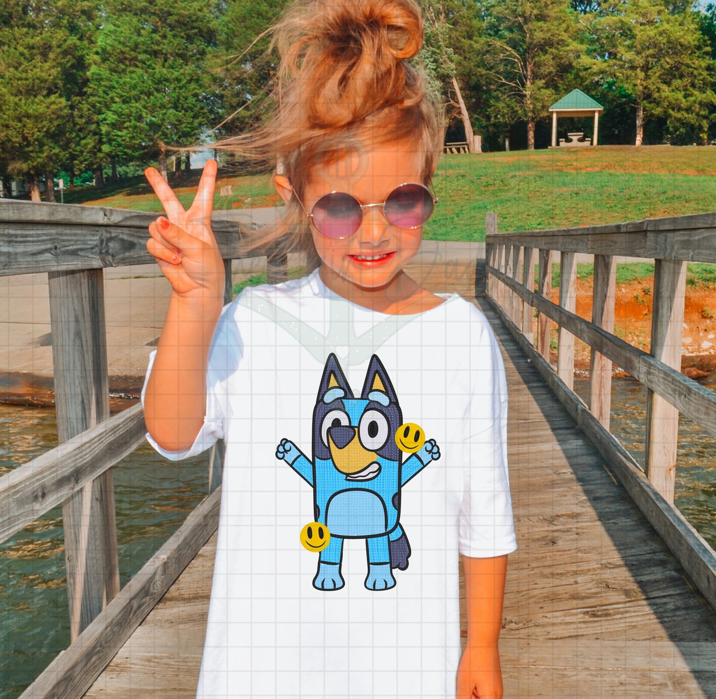 Bluey Makes Me Happy (Front & Back) Top Design