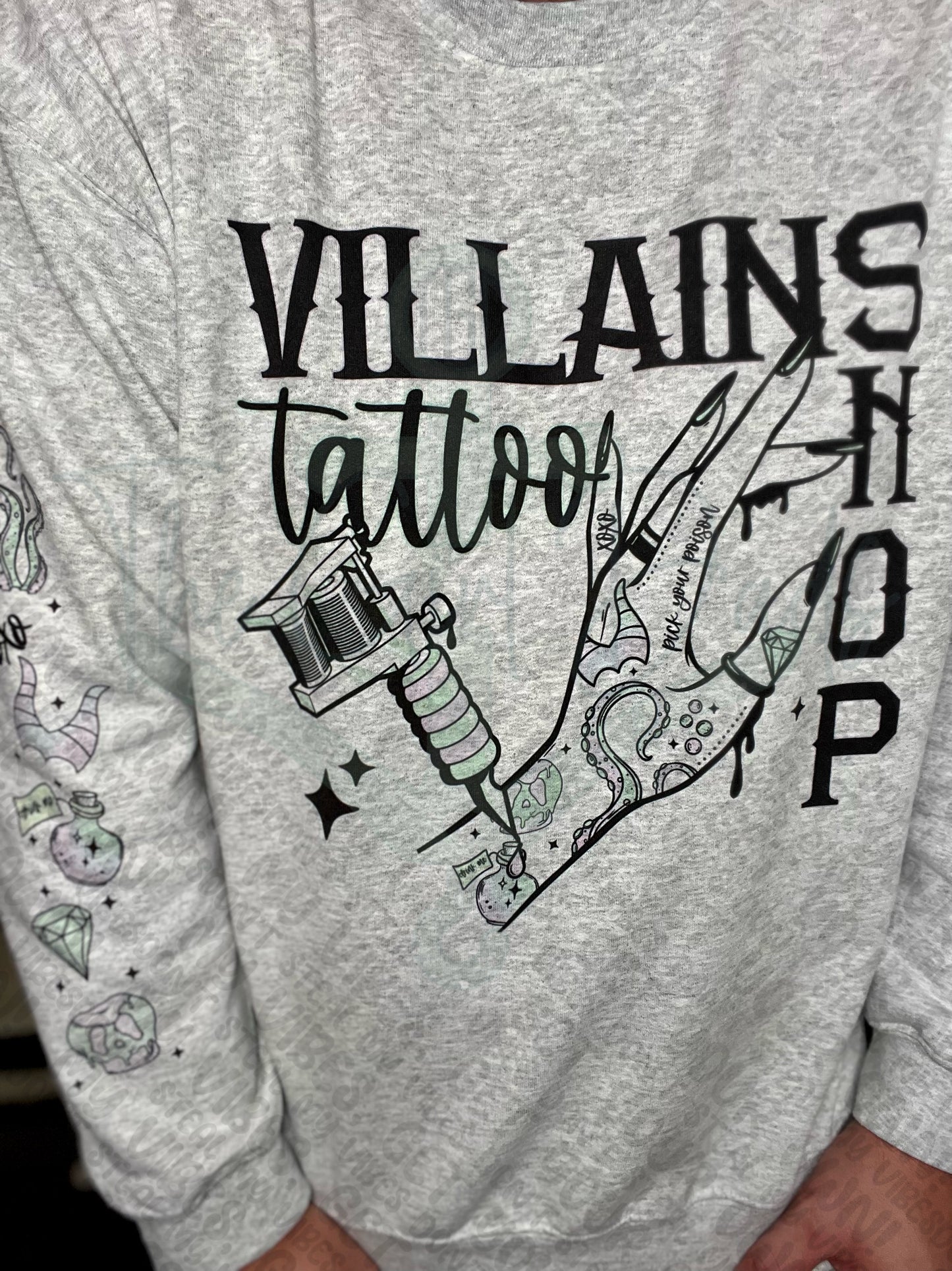 Villains Tattoo Shop Top Design