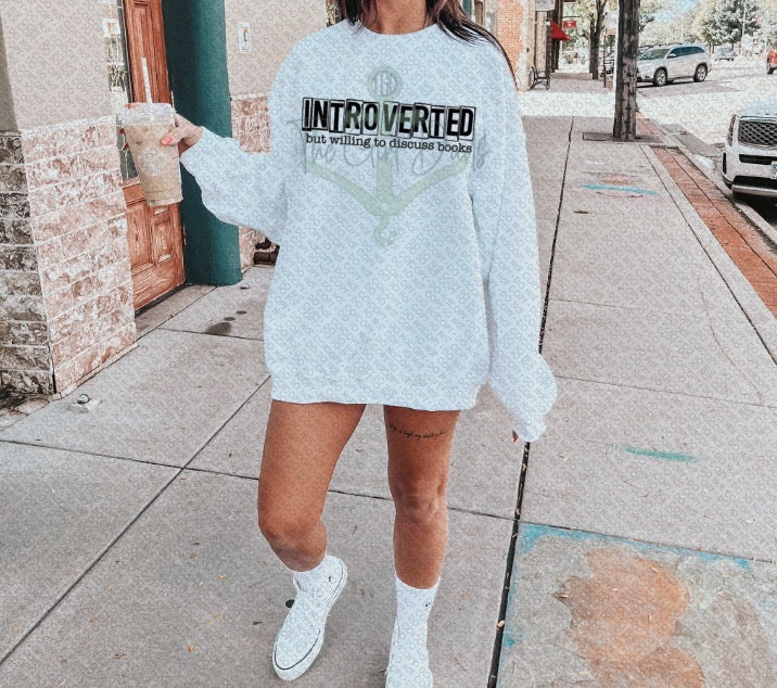 Introverted But Willing To Discuss Books PNG