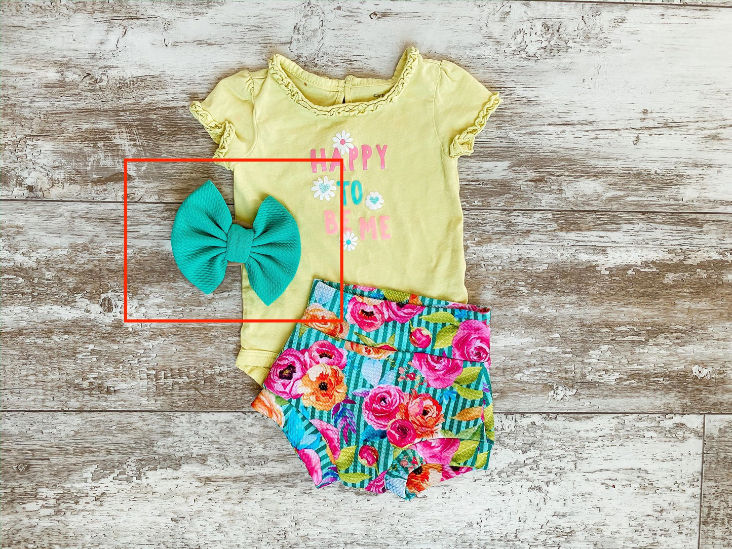 Turquoise Dahlias Bow + Mommy Options