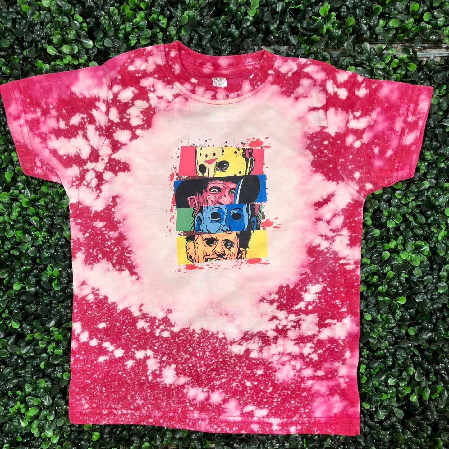 Neon Horror Friends Top Design
