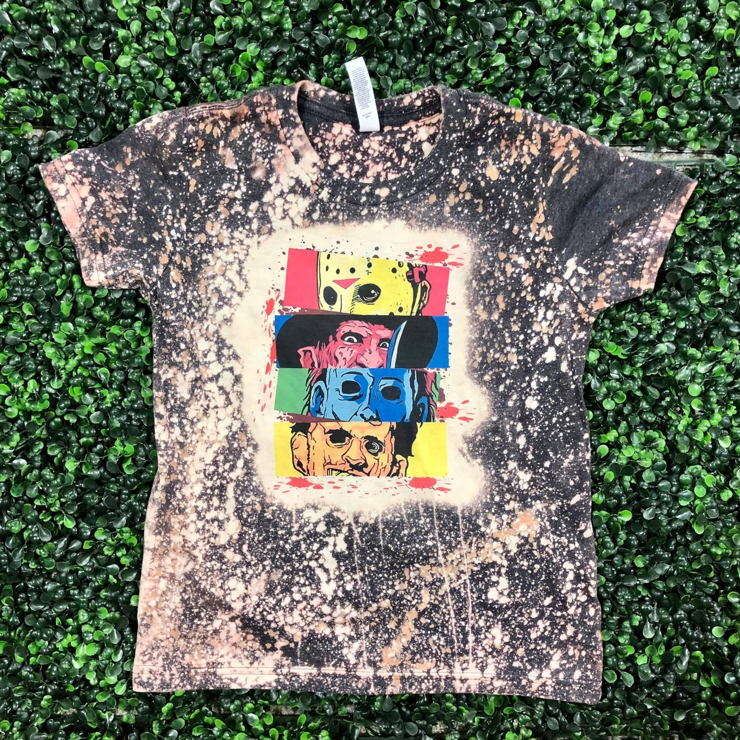Neon Horror Friends Top Design