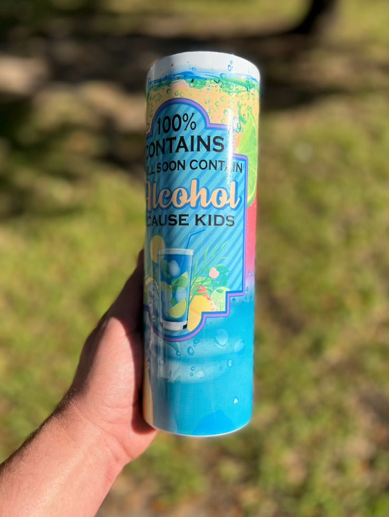 100% Contains Alcohol Drinkware