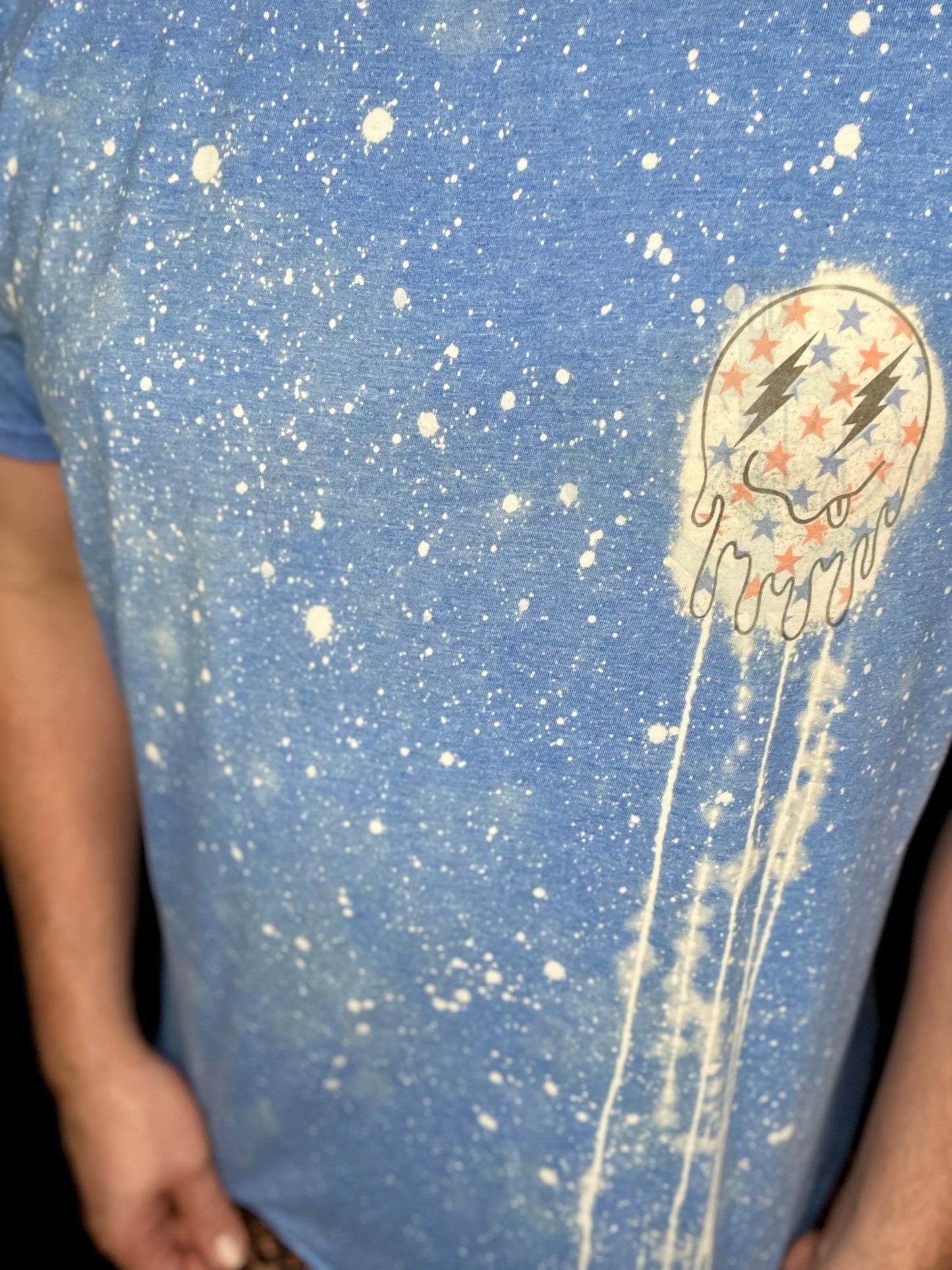 Patriotic Melting Smileys (Front & Back) Top Design