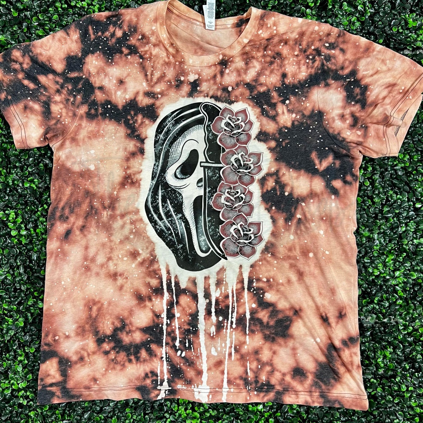 Half Scream Half Floral Top Design