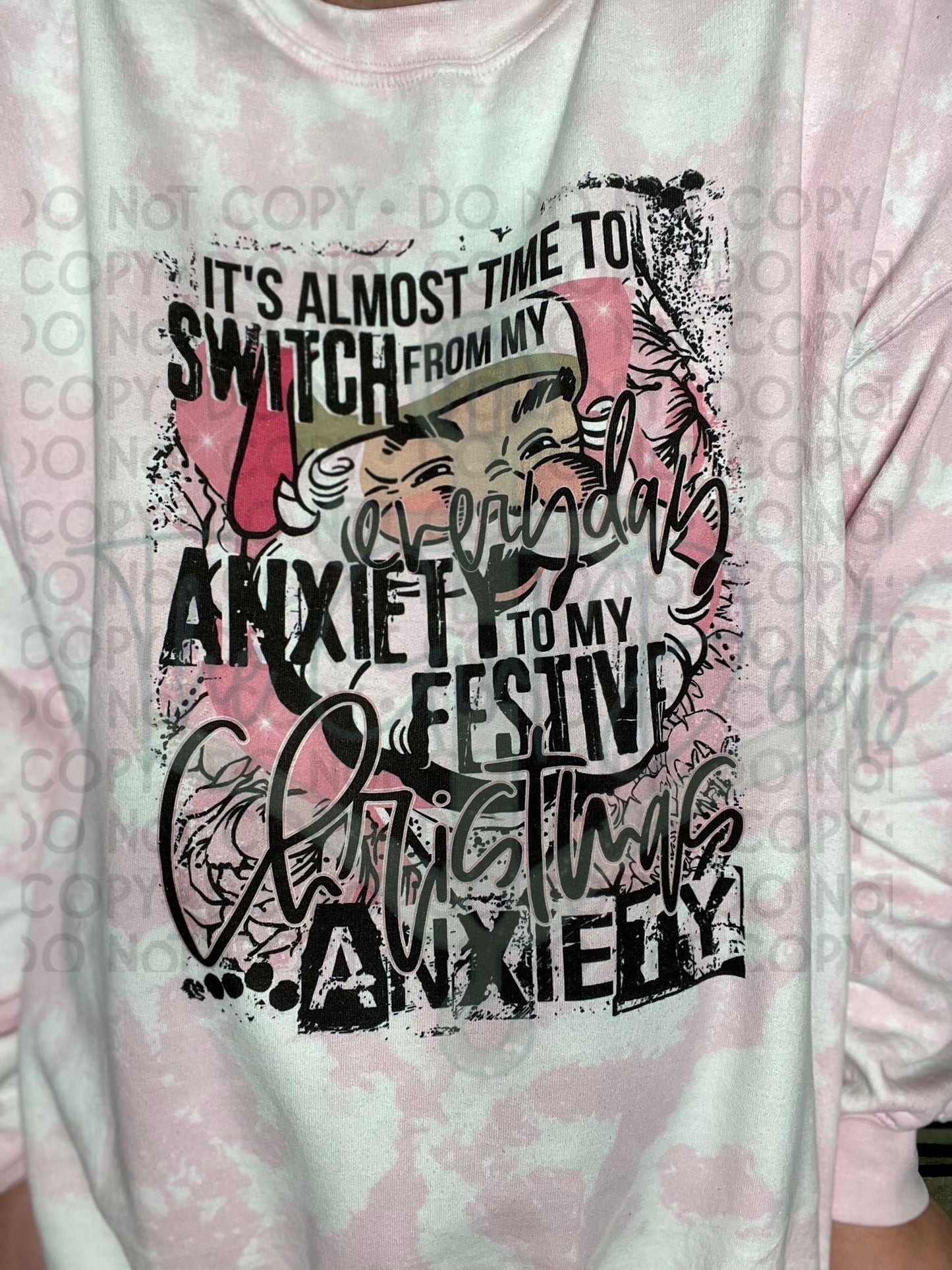 Festive Christmas Anxiety Top Design