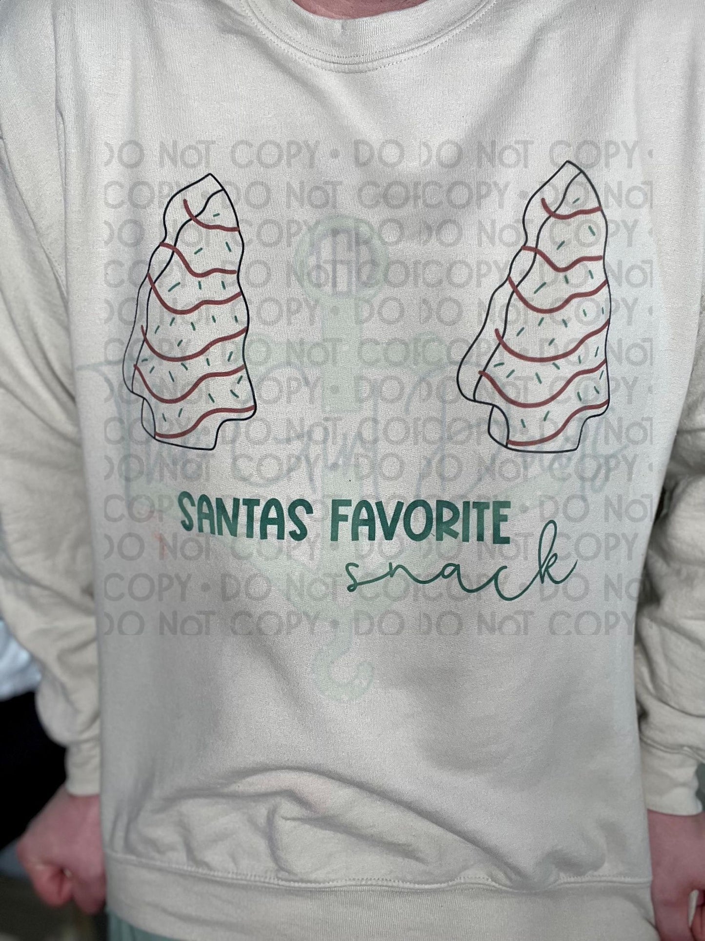 Santas Favorite Snack Top Design