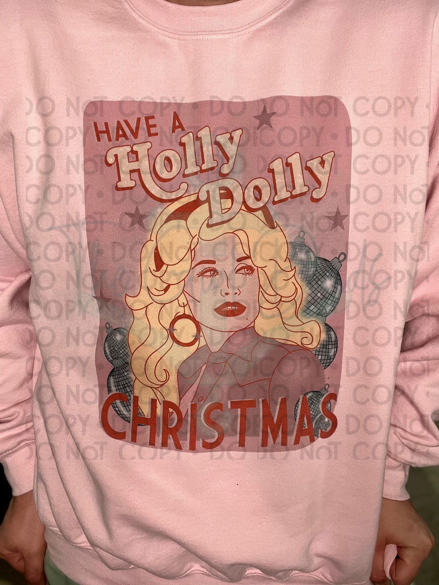 Holly Dolly Christmas Top Design