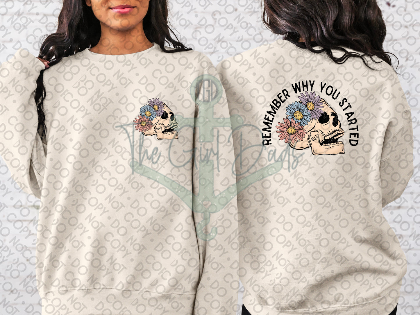 Remember Why You Started (Front & Back) Top Design