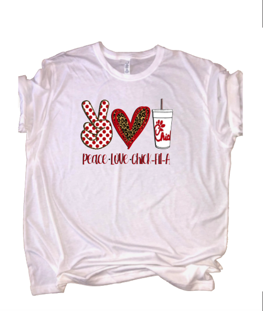Peace Love and Chicken Top Design
