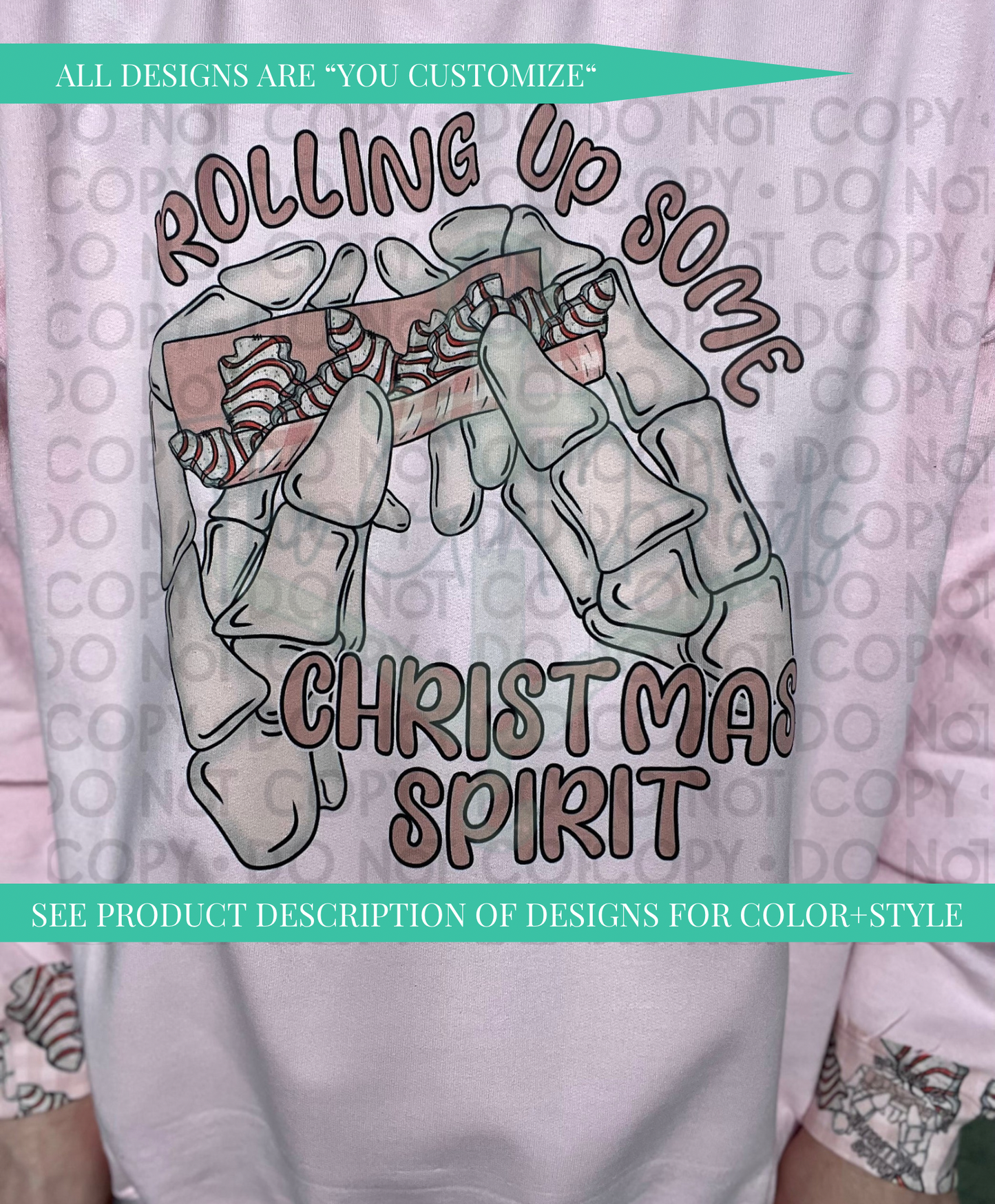 Rolling Up Some Christmas Cake Spirit Top Design