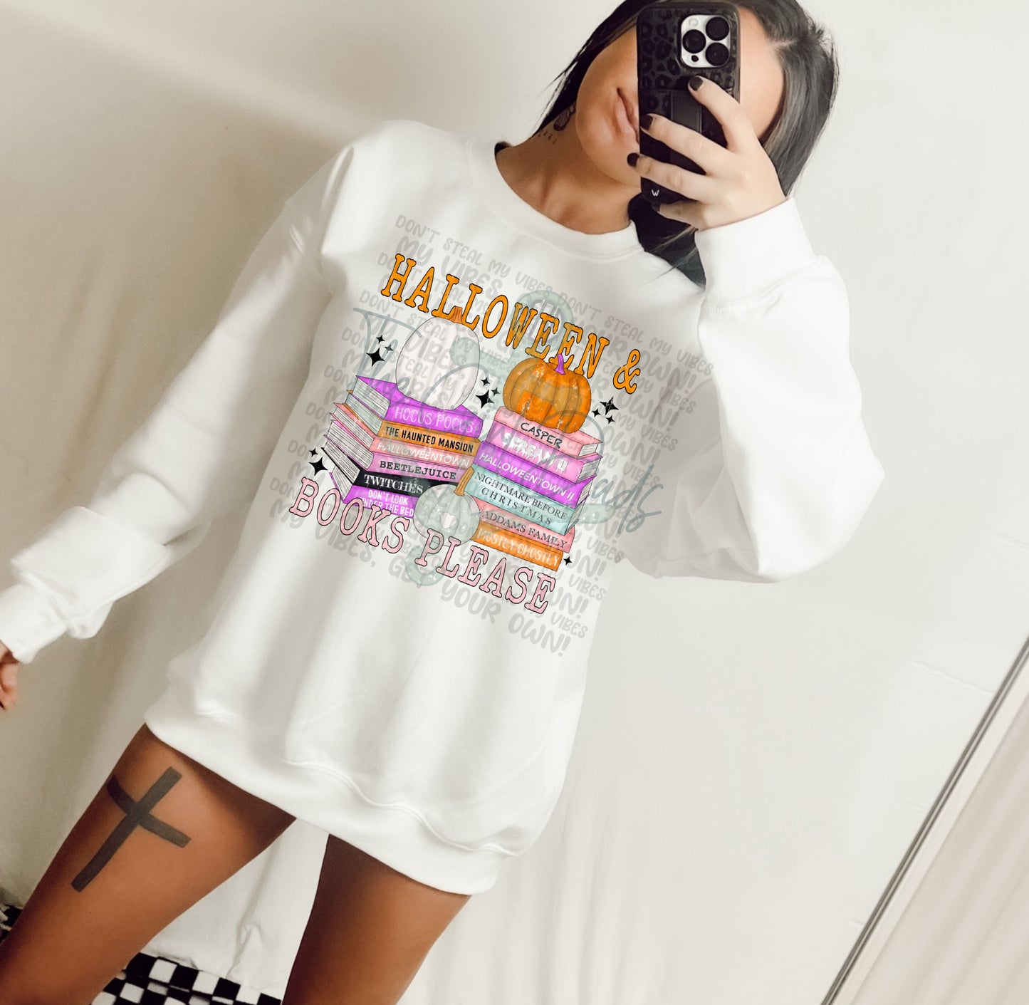 Halloween & Books Please Top Design
