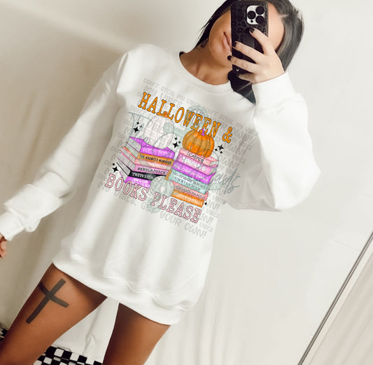 Halloween & Books Please Top Design