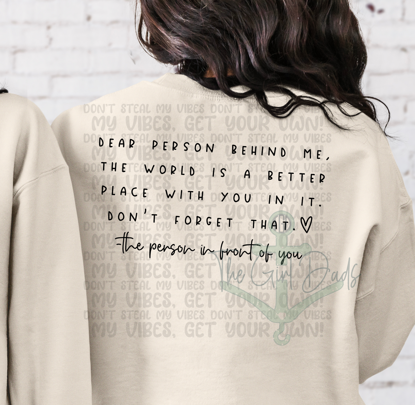 Dear Person Behind Me You are Loved Front and Back Top Design