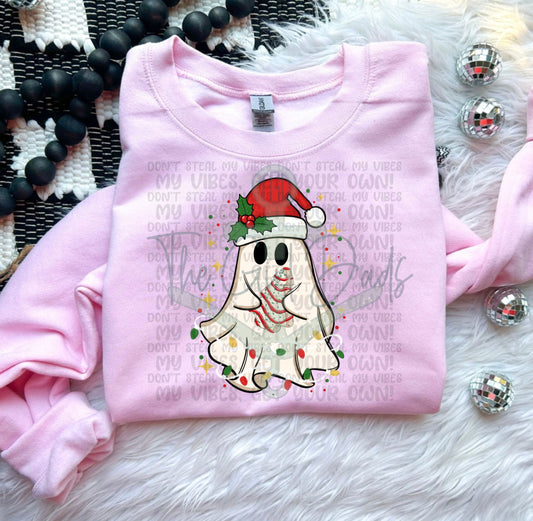 Christmas Tree Cake Ghost Top Design