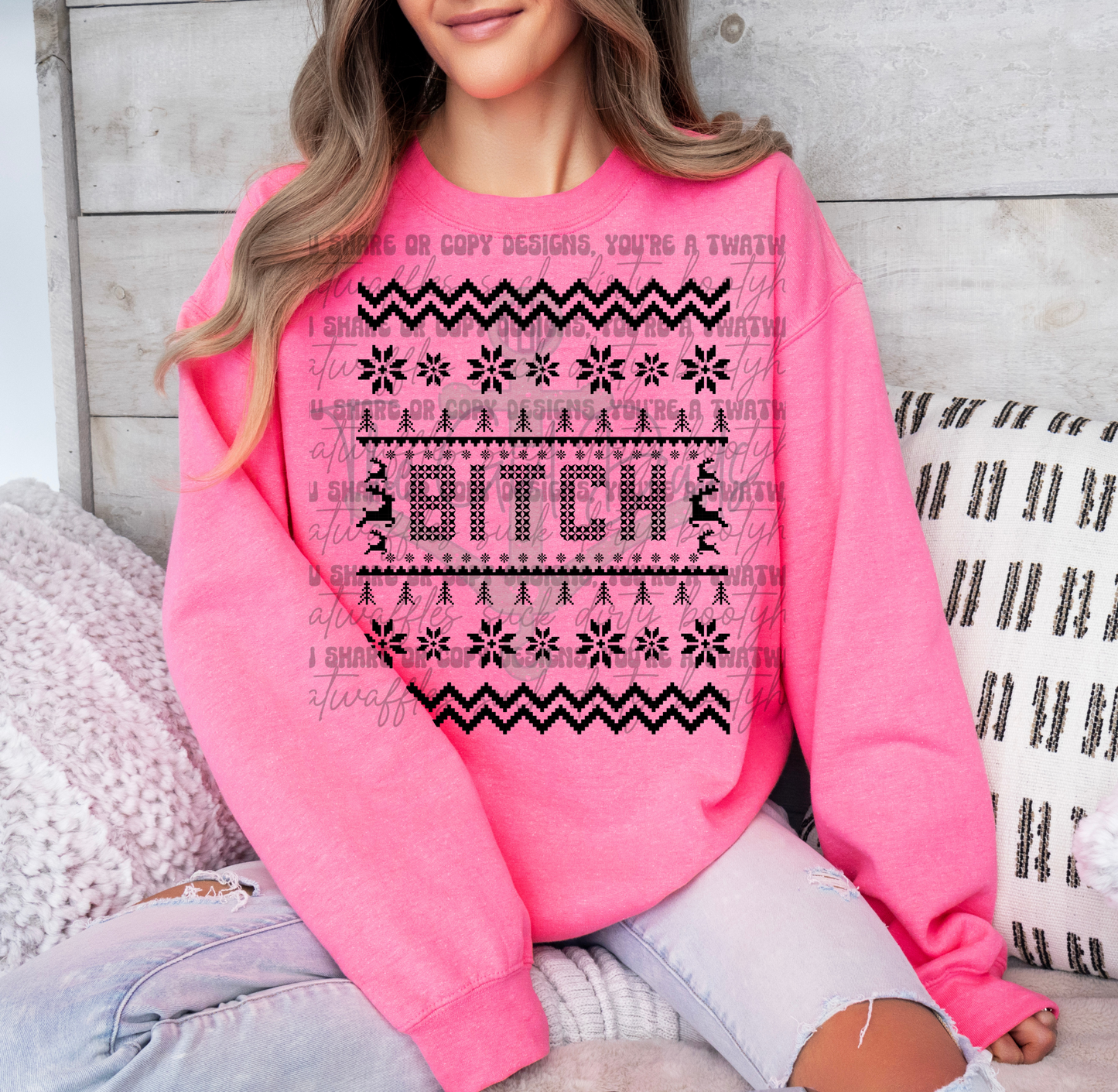 Bitch Ugly Sweater Top Design