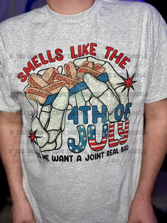 Smells Like The 4th Of July Rolling Up Top Design