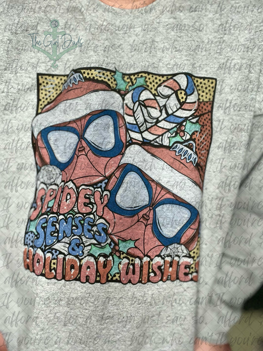 Spidey Senses & Holiday Wishes Top Design