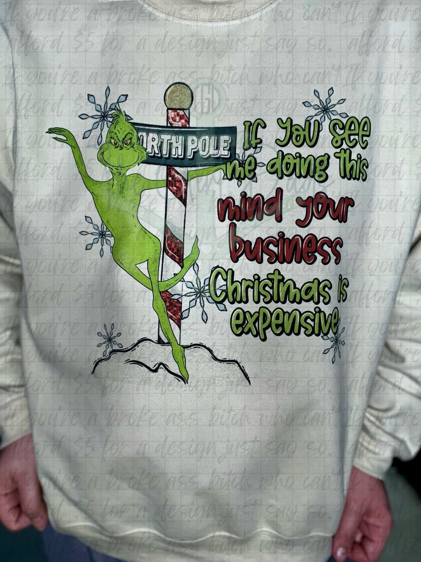 Mind Your Business Christmas Is Expensive Top Design