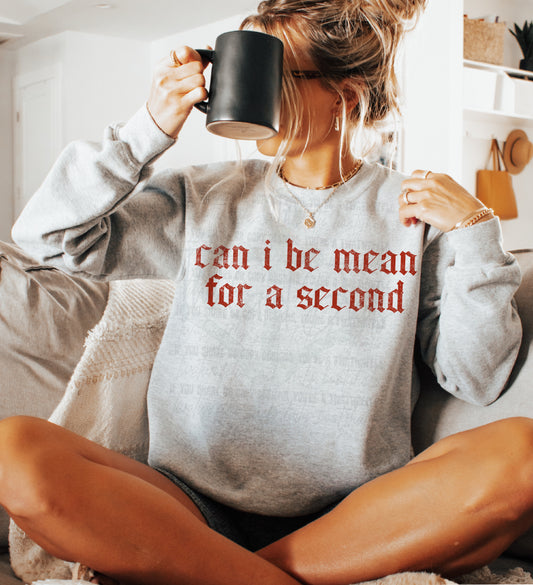 Can I Be Mean For A Second Top Design