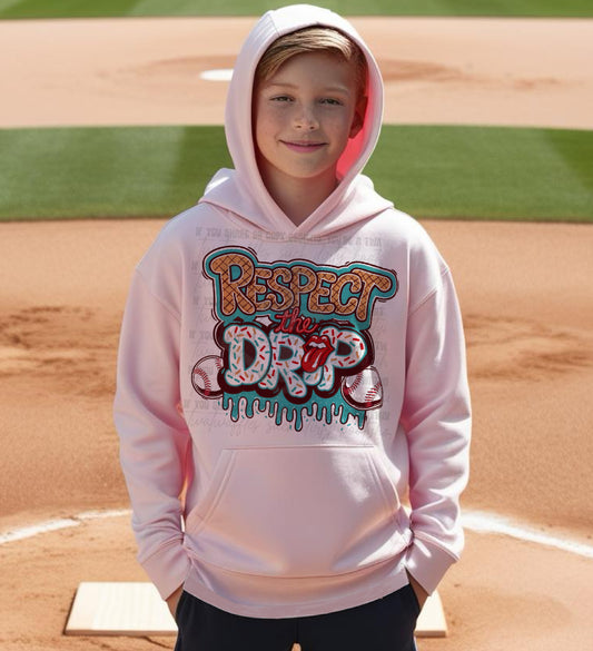 Respect The Drip Baseball Top Design