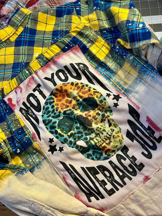 RTS Flannel - BOYS FIT YOUTH L (10-12) Not your average joe Blue & Yellow