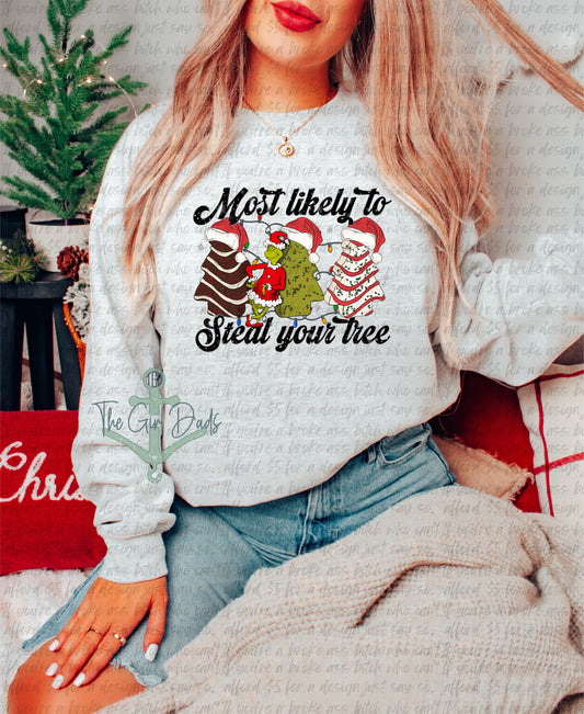 Most Likely To Steal Your Tree Top Design