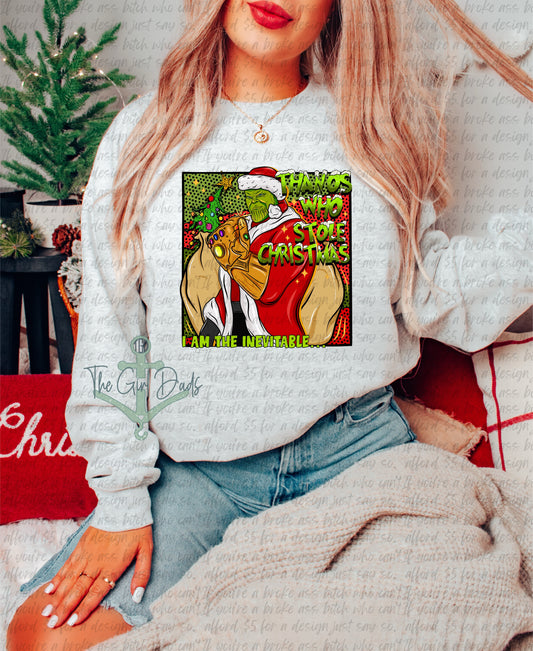 Thano's Who Stole Christmas Top Design