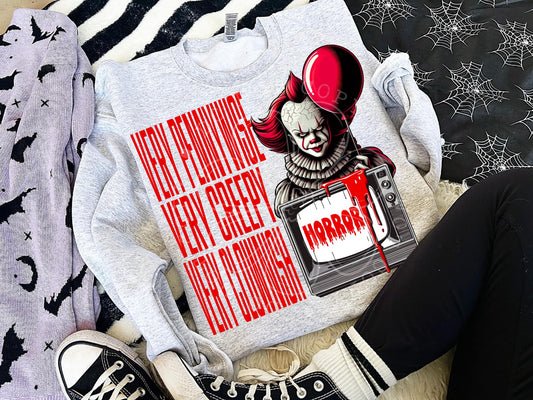 Very Pennywise Very Creepy Very Clownish Top Design