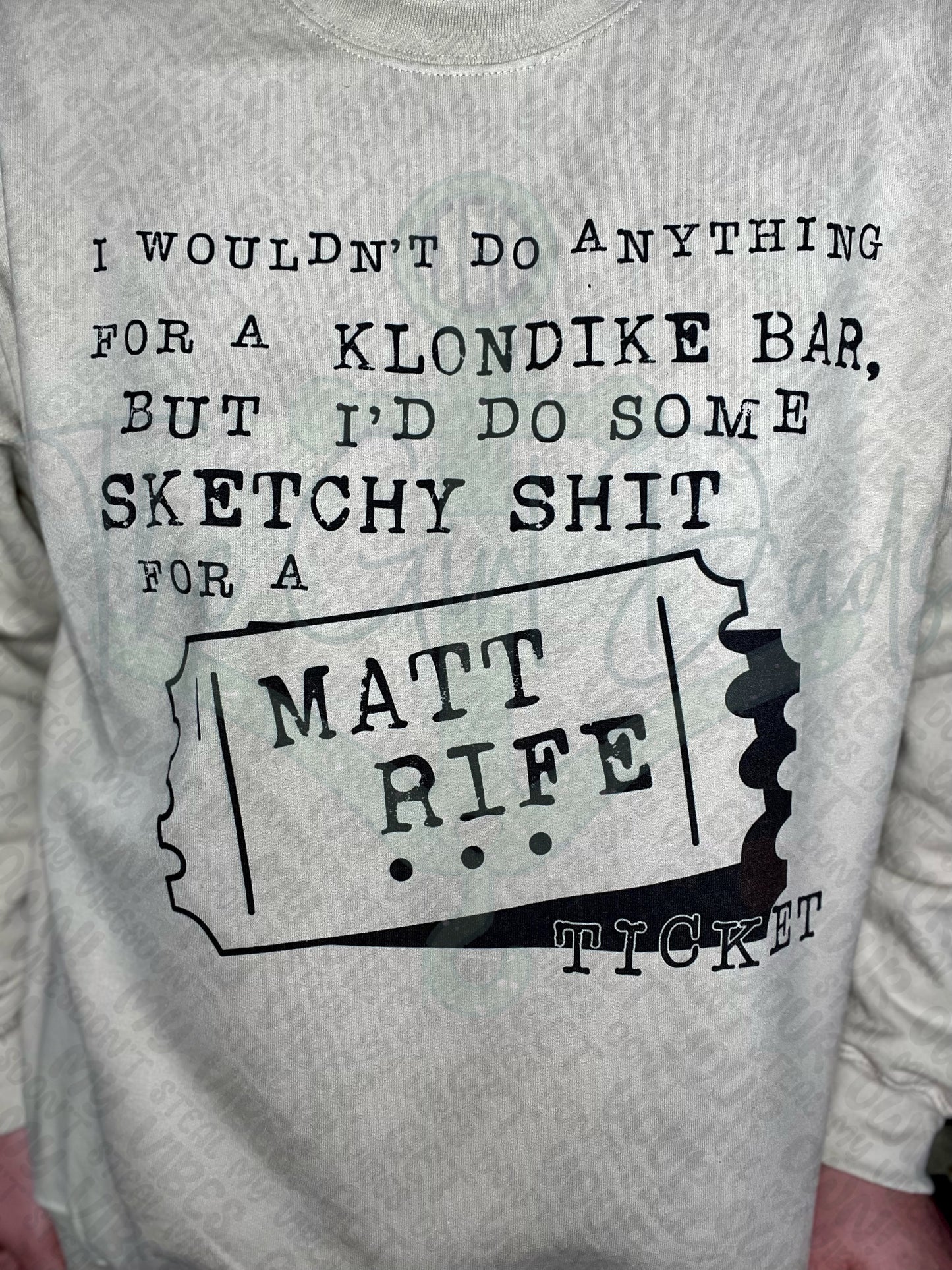 Sketchy Shit For A Matt Rife Ticket Top Design