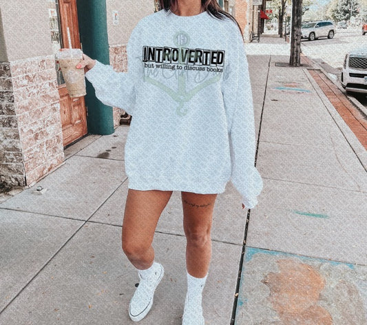Introverted But Willing To Discuss Books PNG