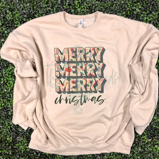 Merry Merry Merry Christmas Top Design