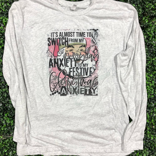 Festive Christmas Anxiety Top Design