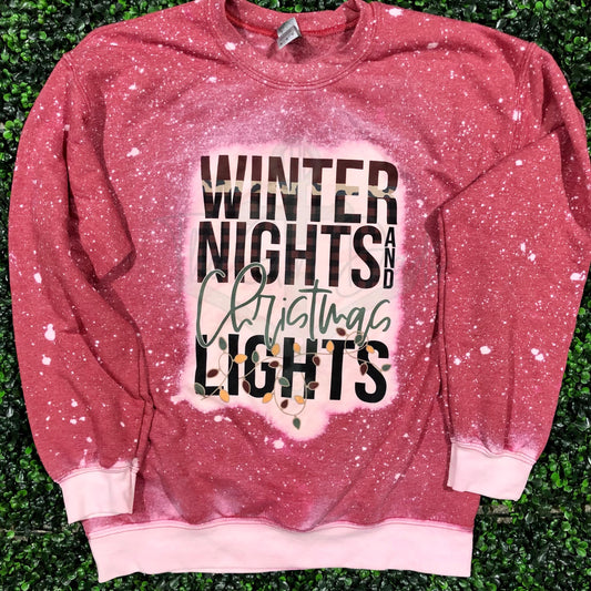Winter Nights & Christmas Lights Top Design