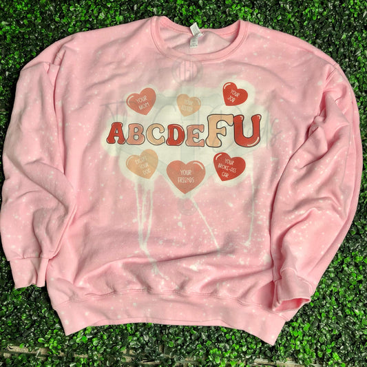 ABCDE-FU (Conversation Hearts) Top Design