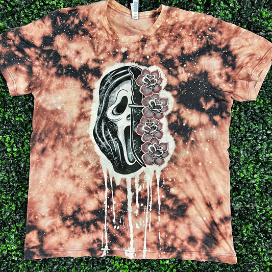 Half Scream Half Floral Top Design