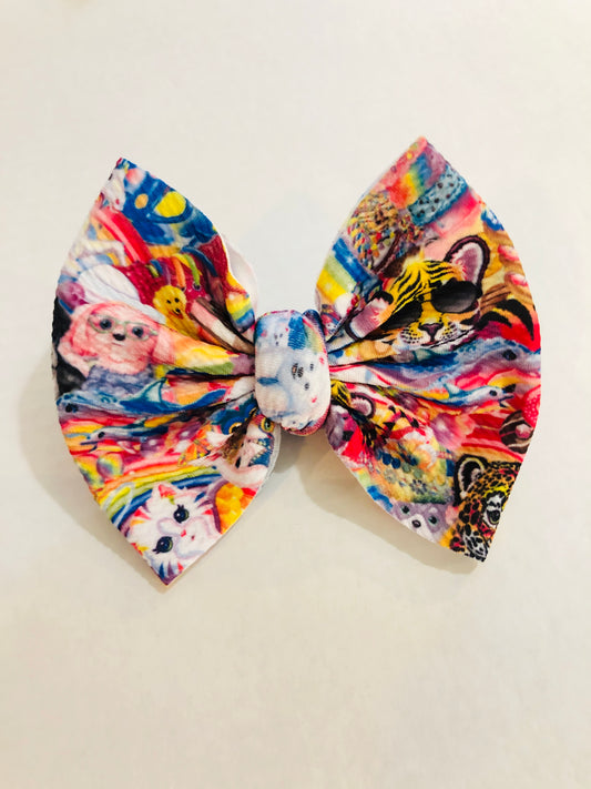 Colorful Animals Bow Fabric
