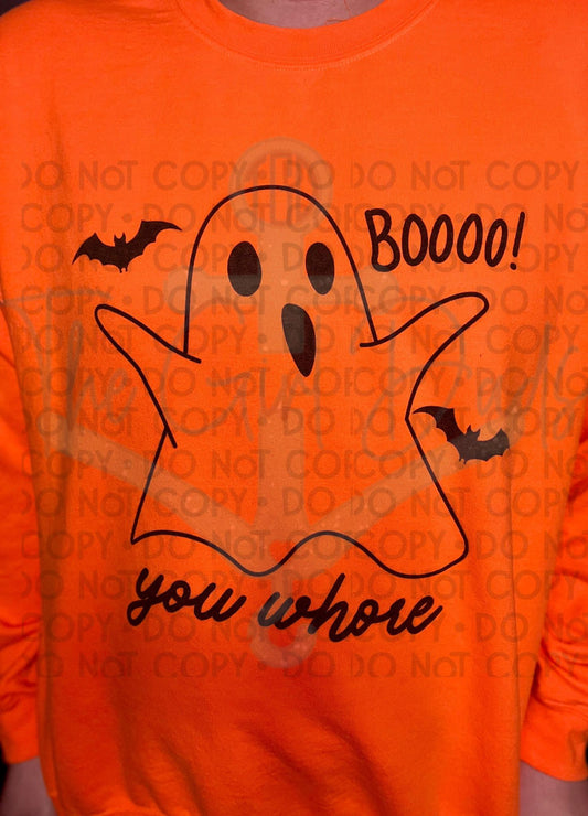 Boo You Whore (Ghost) Top Design