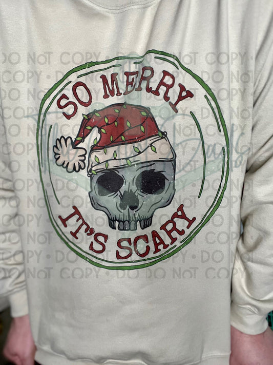 So Merry It's Scary (Front & Back) Top Design