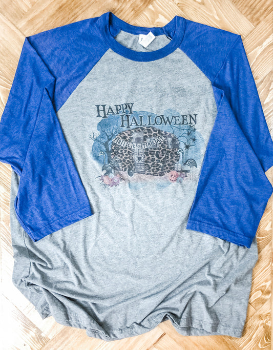 Happy Halloween Cheetah Camper Tee